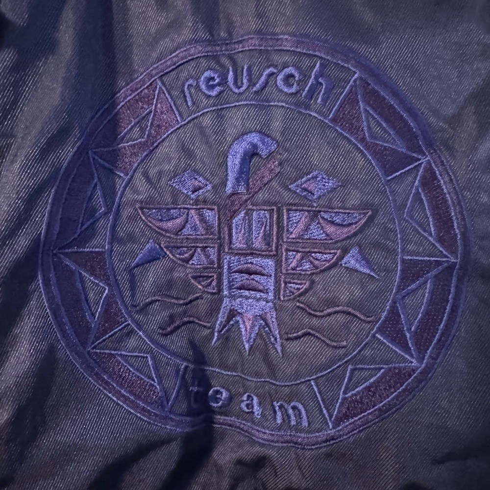 Vintage 90's Reusch Active Wear Purple Hooded Ski Snow Jacket Embroidered Med - Picture 2 of 15